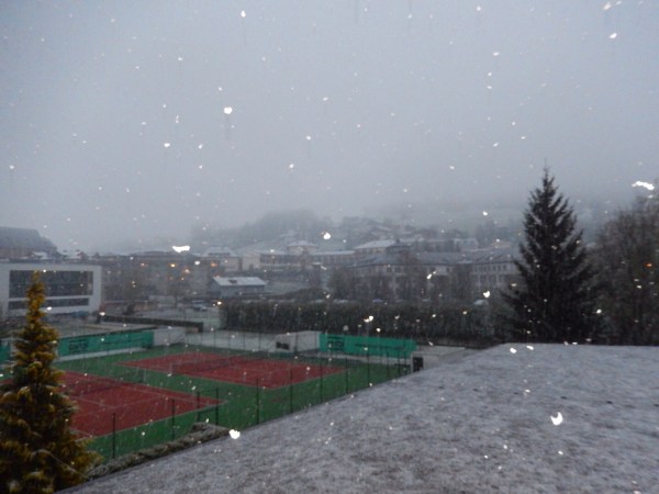 The view from our balcony April 22 in St. Johann at Pongau, Austria. 